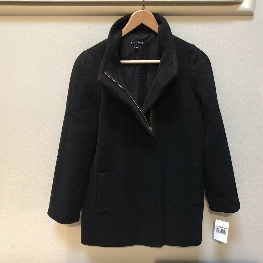 J. Crew Mercantile Black Coat - Picture 2 of 4